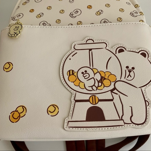 Boxlunch Line Friends Brown Backpack - Picture 8 of 10